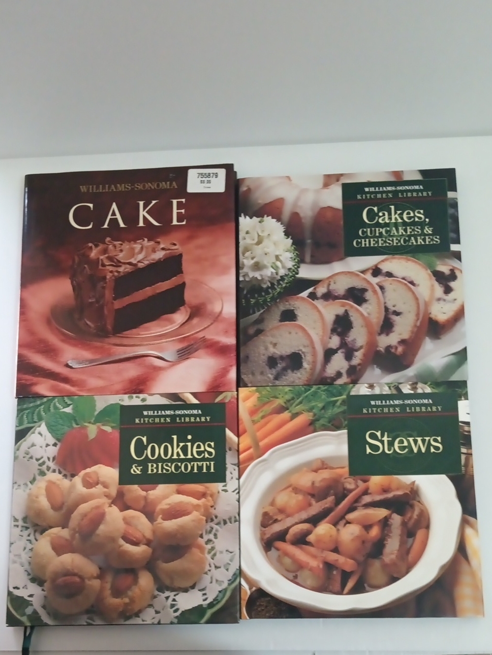 Williams-Sonoma 4 Cookbook Set - Brown, Green, White
